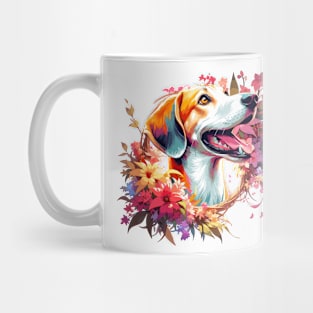 Joyful English Foxhound Celebrates Dog Mom on Mothers Day Mug